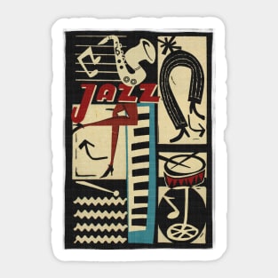 the jazz rythm Sticker